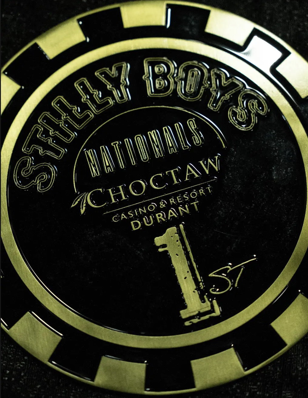 Stilly Boys Nationals first-place medal from Choctaw Casino & Resort in Durant